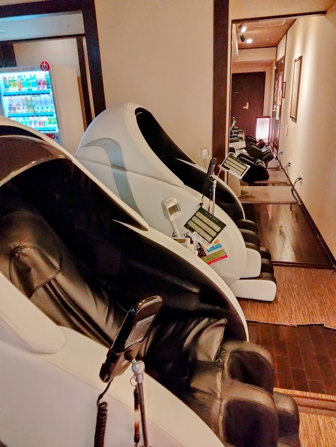 新千歳空港温泉有料マッサージチェアー